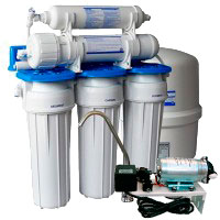 Купить - Система обратного осмоса Aquafilter с помпой